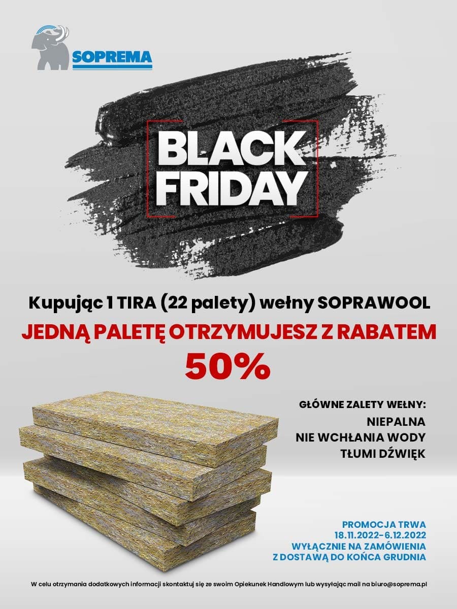 Soprema black friday oferta BF SOPRAWOOL